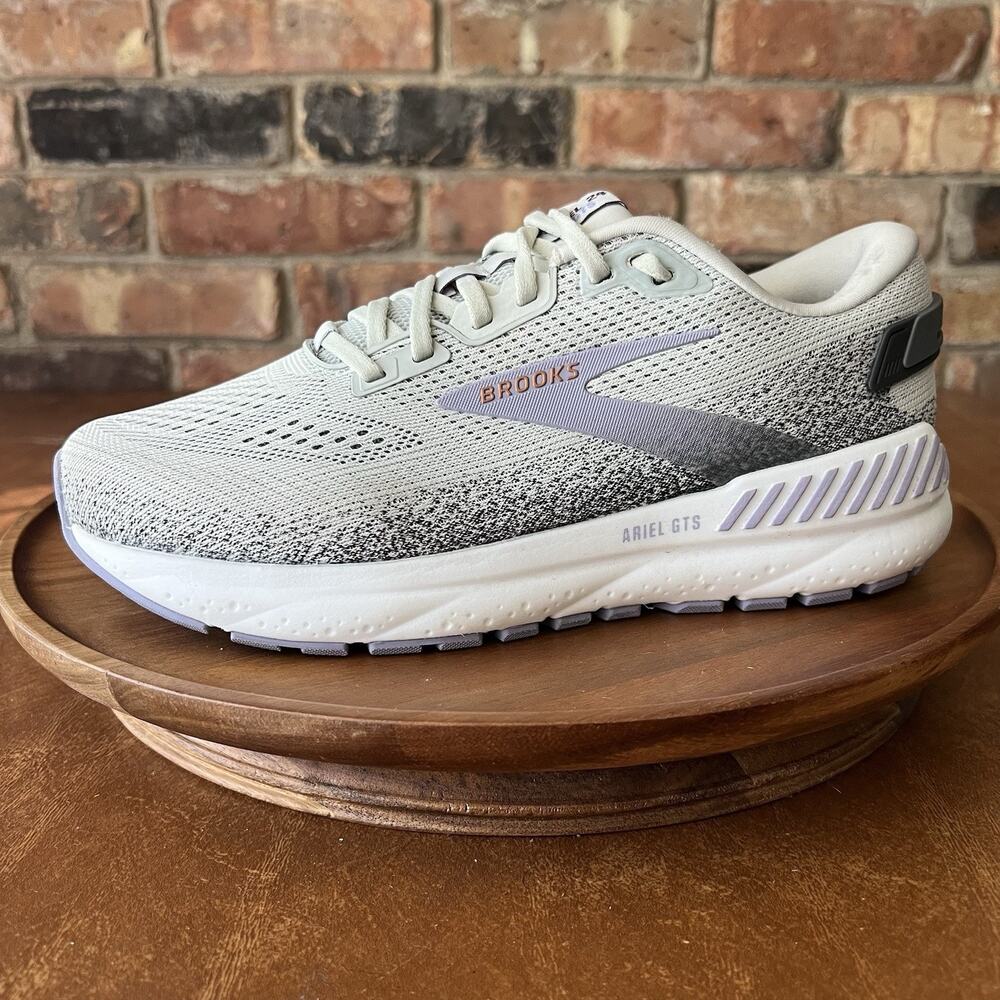 Brooks Ariel 24 GTS Supportive Womens 8.5 W Gray Lavender Running Shoes Sneakers